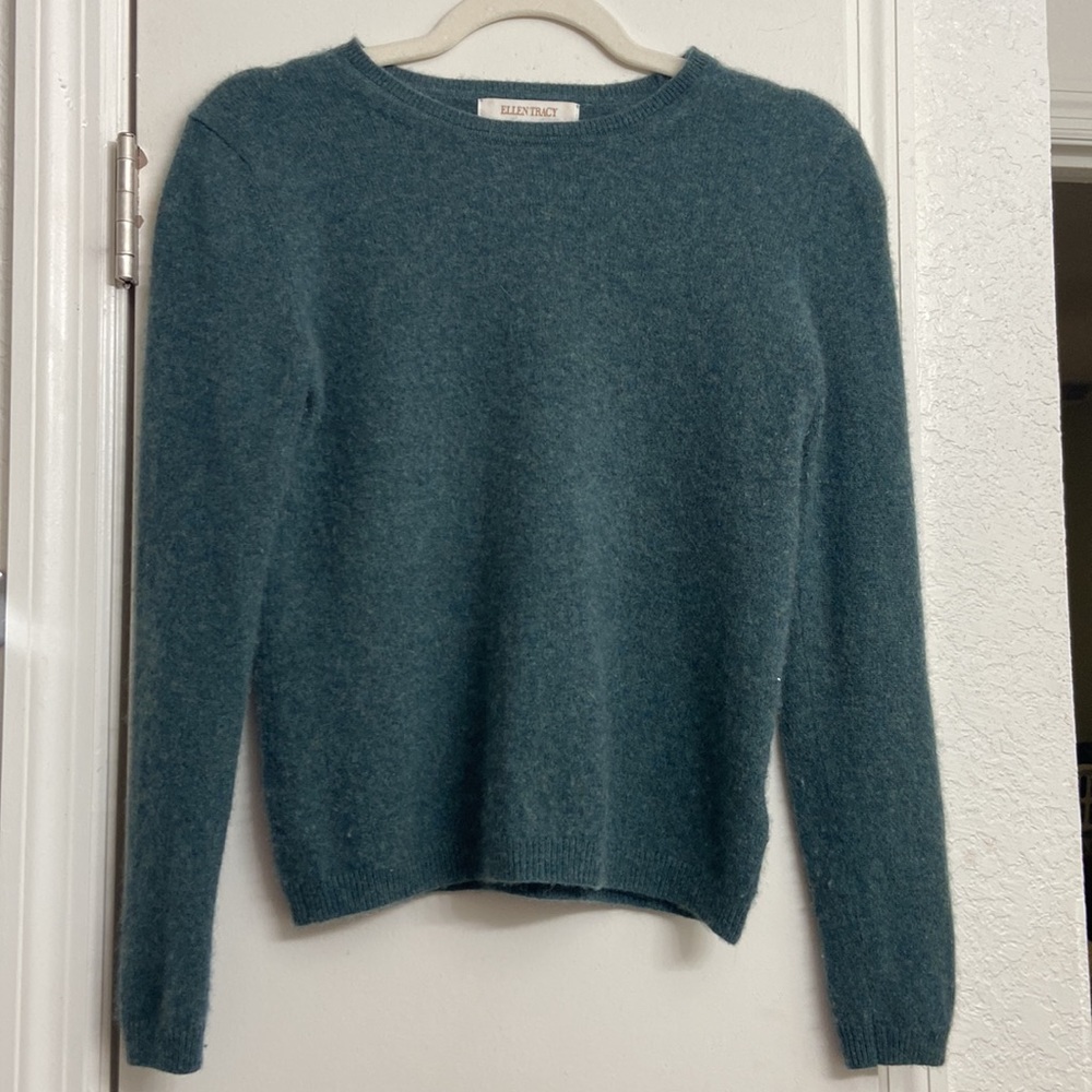 100% cashemere teal sweater